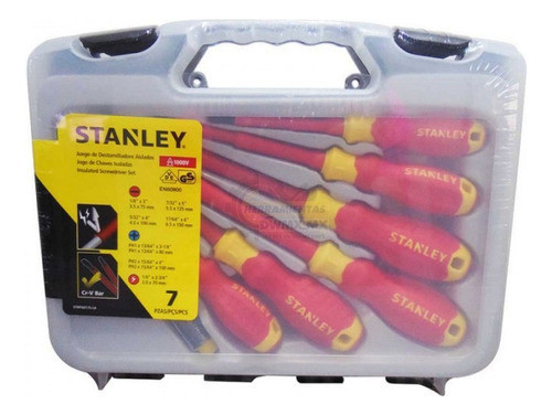 Juego destornillador aislado Stanley 7 piezas