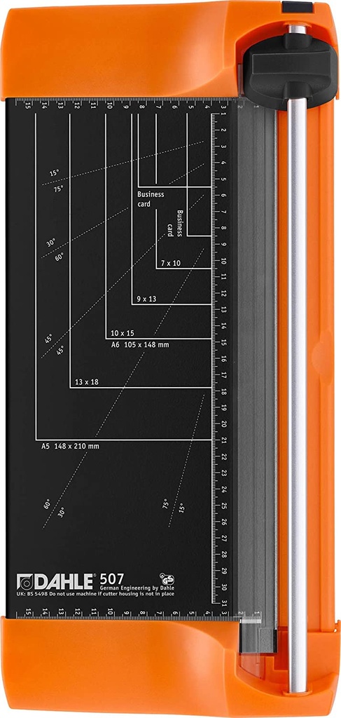 Guillotina de papel rodillo Naranja dahle 507