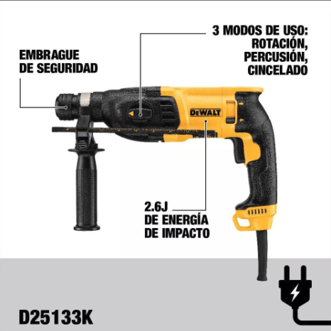 Rotomartillo SDS Plus 800W dewalt D25133K