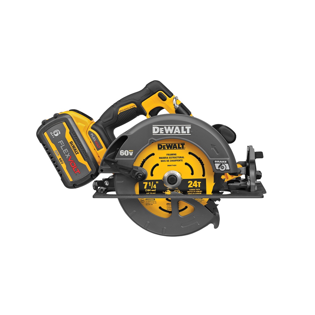 Sierra Circular Inalámbrica Dewalt  7 1/4" 60V  DCS578T2-B2