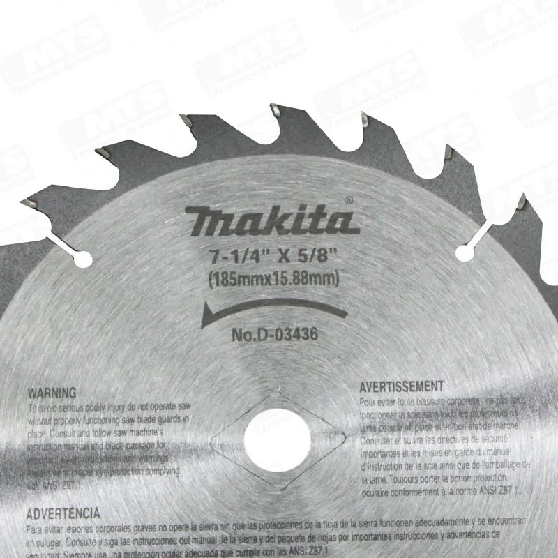 Disco sierra circular makita 7 1/4 X 24 D-03436