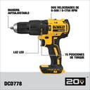 Taladro percutor + atornillador impacto dewalt 20V Dck223