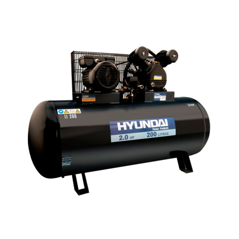 Compresor de aire hyundai monofasico 3HP 200L 115PSI 82HYXY200