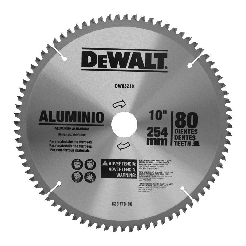 Disco Sierra dewalt 10 - 80 dientes