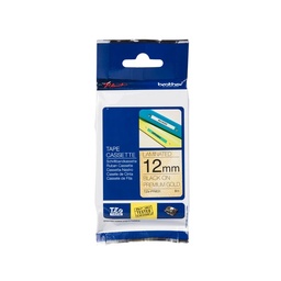 [TZEPR831] Cinta Laminada Brother TZePR831 Negro Sobre Dorado Premium 12 mm x 8 m