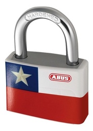 [09556-6] CANDADO ALUMINIO T65AL/30 BANDERA CHILENA BLISTEADO