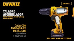 [DCD700LC1-B2] Taladro Atornillador Inalámbrico Dewalt 12V - DCD700LC1-B2