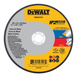 [DW84704] Disco de Corte Acero Inoxidable Dewalt 7" DW84704